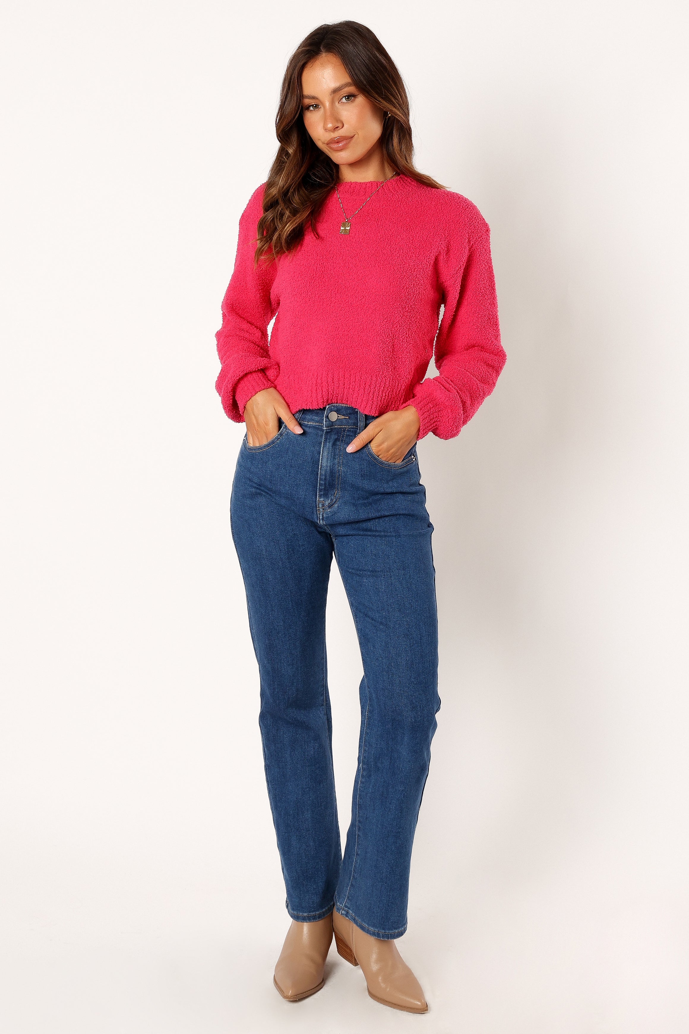 Sariah Knit Sweater - Magenta