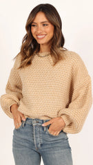 Ziggy Knit Sweater - Tan