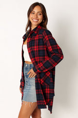 Lilith Plaid Shacket - Red