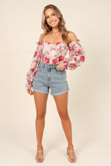 Florence Bodysuit - Red Floral
